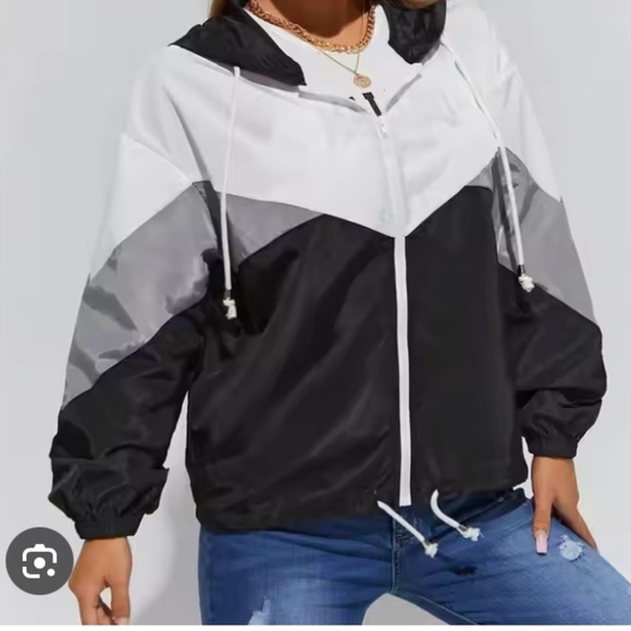 Topshop Jackets & Blazers - Topshop Tri Color block windbreaker, 8/10,  CB2189